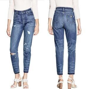 NWT Guess 80s Fit Distressed Jeans Womens 27 High Rise Rocker Skater Y2K Urban